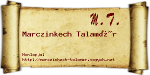 Marczinkech Talamér névjegykártya